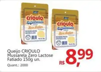 Supermercados Koch Queijo CRIOULO Mussarela Zero Lactose Fatiado oferta