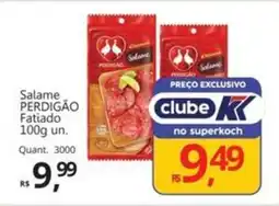 Supermercados Koch Salame PERDIGÃO Fatiado oferta