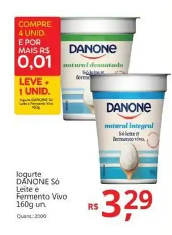 Supermercados Koch logurte DANONE SÓ Leite e Fermento Vivo oferta