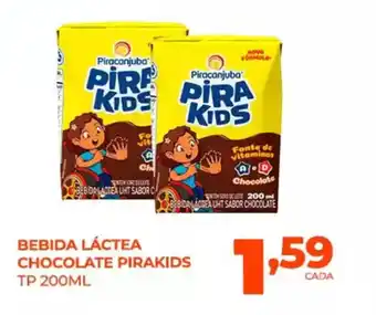 Fort Atacadista Bebida láctea chocolate pirakids oferta