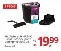 Supermercados Koch Kit Cozinha SANREMO Lixeira/Rodo/Suporte Detergente oferta