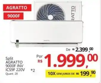 Supermercados Koch Split AGRATTO 9000F INV ICS9F 220V oferta