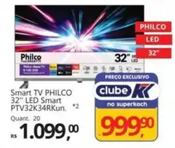 Supermercados Koch Smart TV PHILCO 32" LED Smart PTV32K34RKun. oferta