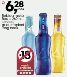 Frangolândia Bebida mista Beats senses, gt ou tropical long neck oferta