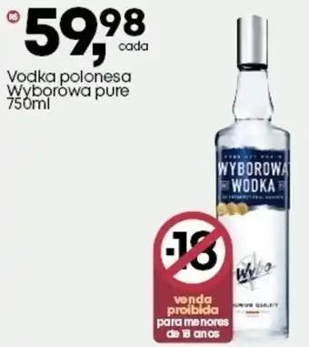 Frangolândia Vodka polonesa Wyborowa pure oferta