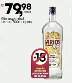 Frangolândia Gin espanhol Larios tipos oferta