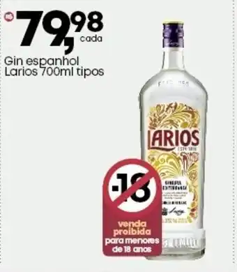 Frangolândia Gin espanhol Larios tipos oferta