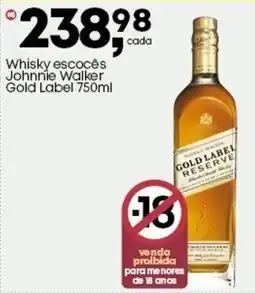 Frangolândia Whisky escocês Johnnie Walker Gold Label oferta