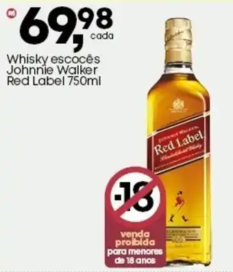 Frangolândia Whisky escocês Johnnie Walker Red Label oferta