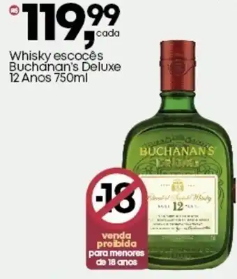 Frangolândia Whisky escocês Buchanan's Deluxe 12 Anos oferta