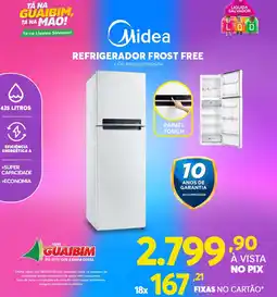 Lojas Guaibim Midea refrigerador frost free oferta