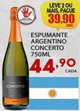 Supermercado Porecatu Espumante argentino concerto oferta