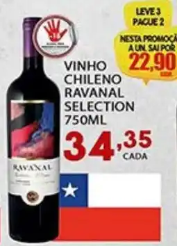 Supermercado Porecatu VINHO CHILENO RAVANAL SELECTION oferta