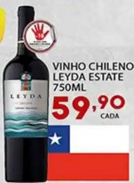 Supermercado Porecatu Vinho chileno leyda estate oferta