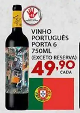 Supermercado Porecatu Vinho portugues porta 6 oferta