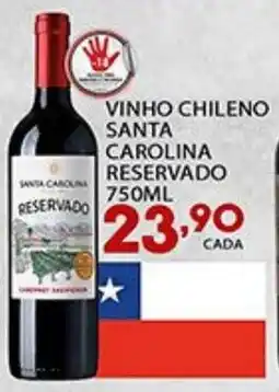 Supermercado Porecatu Vinho chileno santa carolina reservado oferta