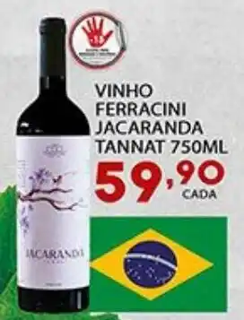 Supermercado Porecatu Vinho ferracini jacaranda tannat oferta