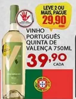 Supermercado Porecatu Vinho portugues quinta de valença oferta