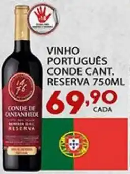 Supermercado Porecatu Vinho portugues conde cant. reserva oferta