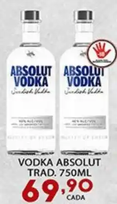 Supermercado Porecatu Vodka absolut trad. oferta