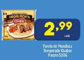 Farofa de Mandioca Temperada Kisabor 500g
