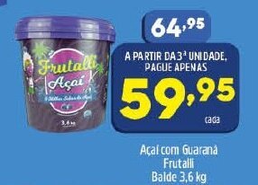 Acai com Guarana Frutalli balde 3.6kg