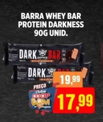 CoopBom Barra whey bar protein darkness unid. oferta