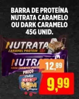 CoopBom Barra de proteína nutrata caramelo ou dark caramelo unid. oferta