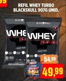 CoopBom Refil whey turbo blackskull unid. oferta