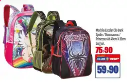 Rede Top Mochila Escolar Clio Dark Spider/Dinossauros/ Princesas Alt Larg un. oferta