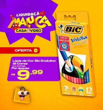 Casa e Vídeo Lápis de Cor Bic Evolution 12 Cores oferta