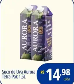 Quartetto Supermercados Suco de Uva Aurora Tetra Pak oferta