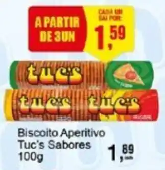 Negreiros Biscoito Aperitivo Tuc's Sabores oferta