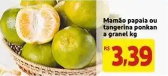 Mamao papaia ou tangerina ponkan a granel 1kg