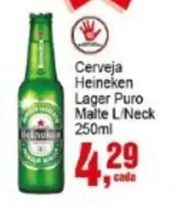 Negreiros Cerveja Heineken Lager Puro Malte L/Neck oferta