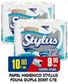 Higa's Supermercado Papel higienico styllus folha dupla 20mt c/12 oferta