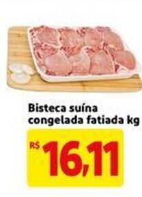 Mercado Extra Bisteca Suina congelada fatiada 1kg oferta