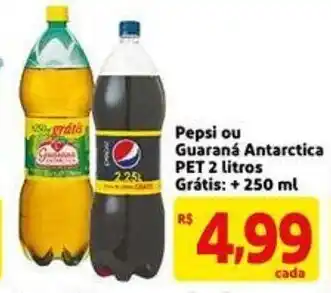 Mercado Extra Pepsi ou Guarana Antarctica Pet 2L Gratis + 250ml oferta