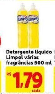 Detergente Liquido Limpol varias fragrancia 500ml