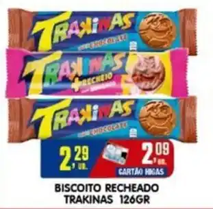 Higa's Supermercado Biscoito recheado trakinas oferta