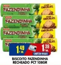 Higa's Supermercado Biscoito fazendinha recheado pct oferta