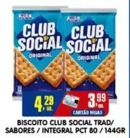 Higa's Supermercado Biscoito club social trad/ sabores/integral pct oferta