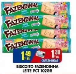 Higa's Supermercado Biscoito fazendinha leite pct oferta