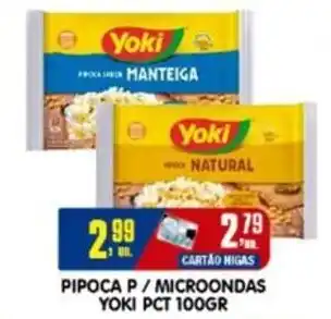 Higa's Supermercado Pipoca p/microondas yoki pct oferta