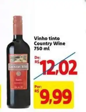 Mercado Extra Vinho tinto Contry Wine 750ml oferta