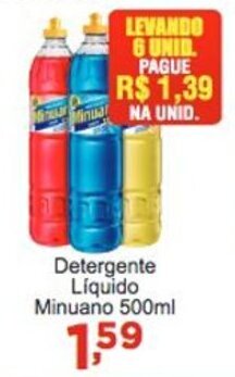 Rossi Supermercado Detergente Liquido Minuano 500ml oferta