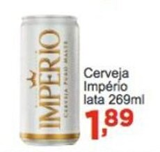 Rossi Supermercado Cerveja Imperio lata 269ml oferta