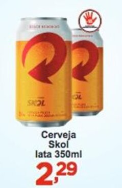Rossi Supermercado Cerveja Skol lata 350ml oferta