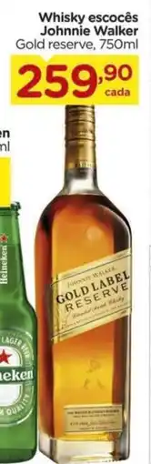 Carrefour Whisky escocês Johnnie Walker Gold reserve, oferta