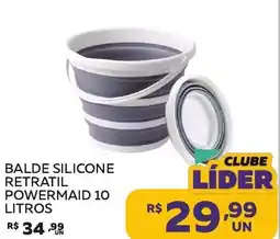 Lider Atacadista Balde silicone retratil powermaid oferta